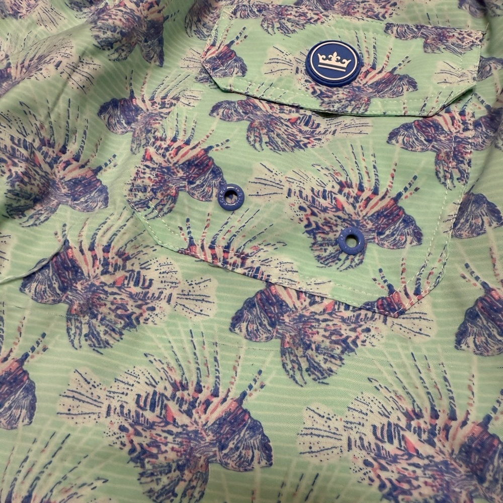 Peter Millar Fish Pattern Swim Trunks - image 3